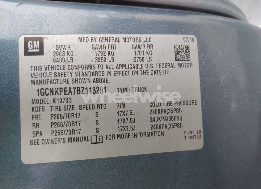 Photo 9 of 2011 Chevrolet Silverado 1500 WORK TRUCK (VIN 1GCNKPEA7BZ113291)