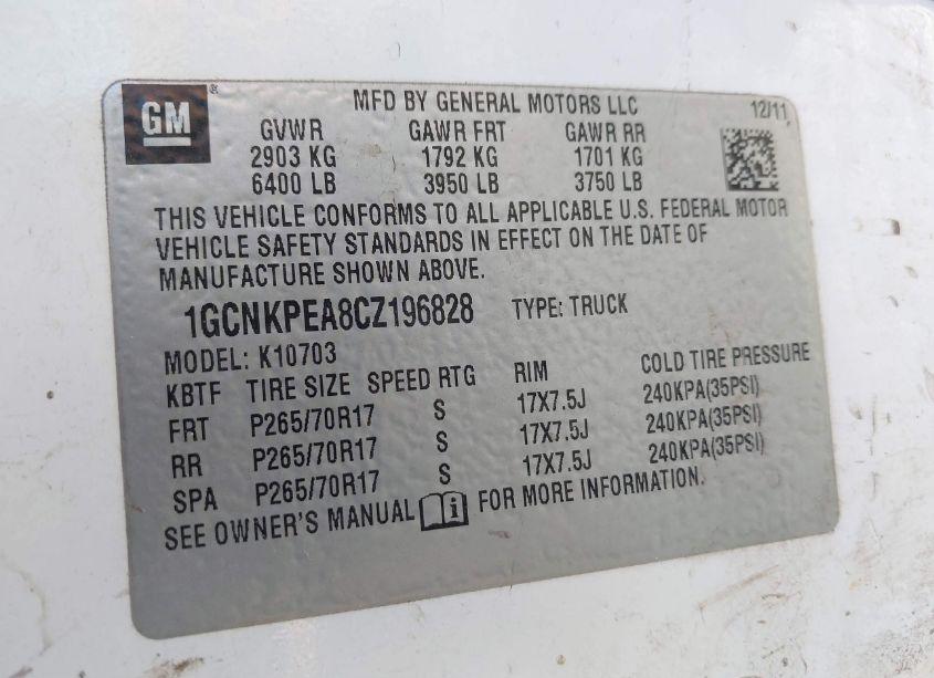 Photo 9 of 2012 Chevrolet Silverado 1500 WORK TRUCK (VIN 1GCNKPEA8CZ196828)