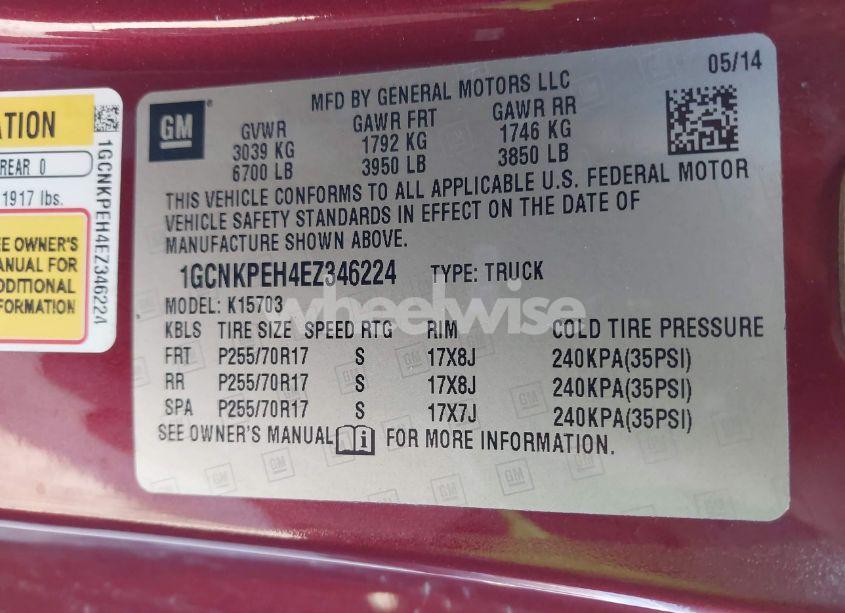 Photo 9 of 2014 Chevrolet Silverado 1500 WORK TRUCK 2WT (VIN 1GCNKPEH4EZ346224)