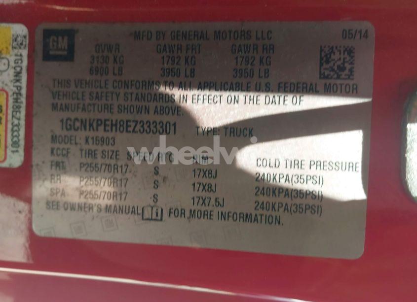 Photo 9 of 2014 Chevrolet Silverado 1500 WORK TRUCK 1WT (VIN 1GCNKPEH8EZ333301)