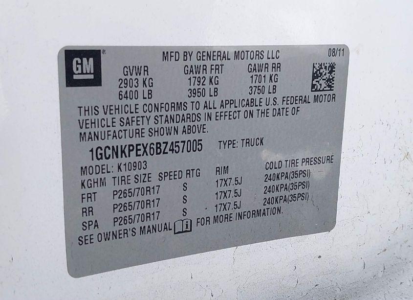 Photo 9 of 2011 Chevrolet Silverado 1500 WORK TRUCK (VIN 1GCNKPEX6BZ457005)