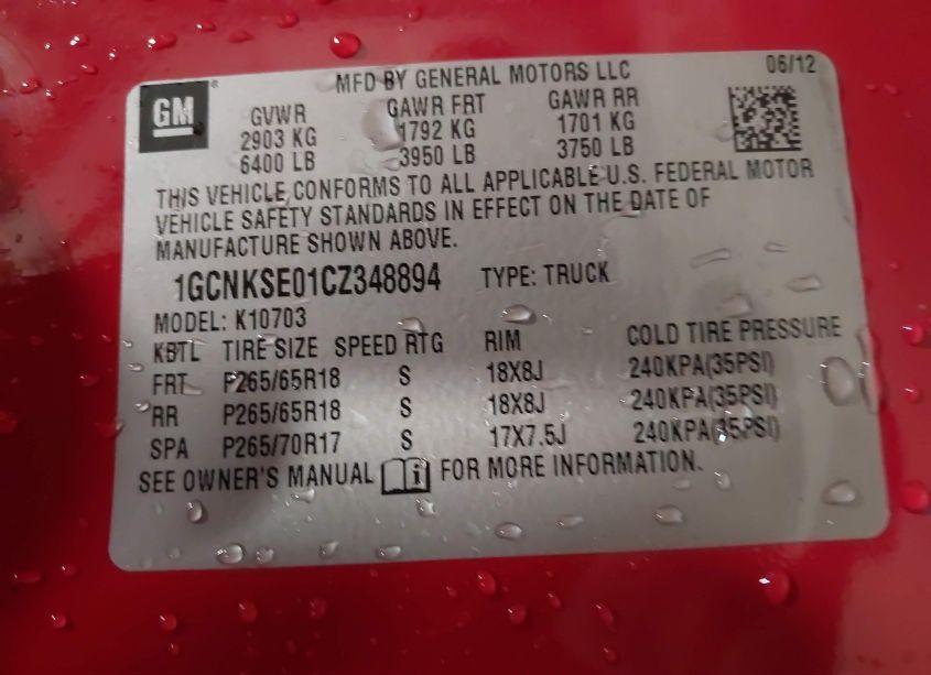 Photo 9 of 2012 Chevrolet Silverado 1500 LT (VIN 1GCNKSE01CZ348894)