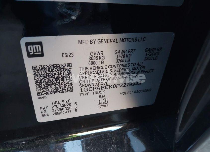 Photo 9 of 2023 Chevrolet Silverado 1500 2WD SHORT BED CUSTOM (VIN 1GCPABEK0PZ279943)