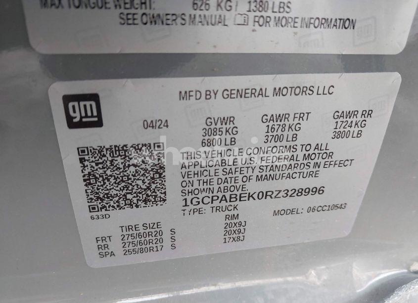 Photo 9 of 2024 Chevrolet Silverado 1500 2WD SHORT BED CUSTOM (VIN 1GCPABEK0RZ328996)