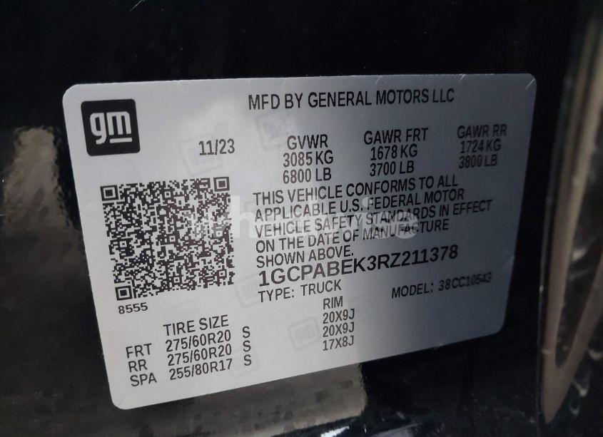 Photo 9 of 2024 Chevrolet Silverado 1500 (VIN 1GCPABEK3RZ211378)