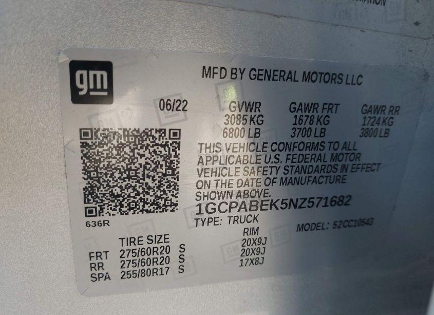 Photo 9 of 2022 Chevrolet Silverado 1500 2WD SHORT BED CUSTOM (VIN 1GCPABEK5NZ571682)