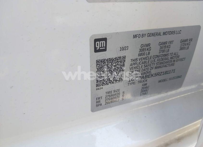 Photo 9 of 2024 Chevrolet Silverado 1500 2WD SHORT BED CUSTOM (VIN 1GCPABEK5RZ181171)