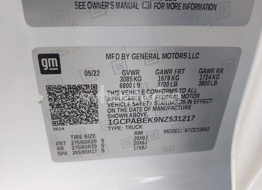 Photo 9 of 2022 Chevrolet Silverado 1500 2WD SHORT BED CUSTOM (VIN 1GCPABEK9NZ531217)