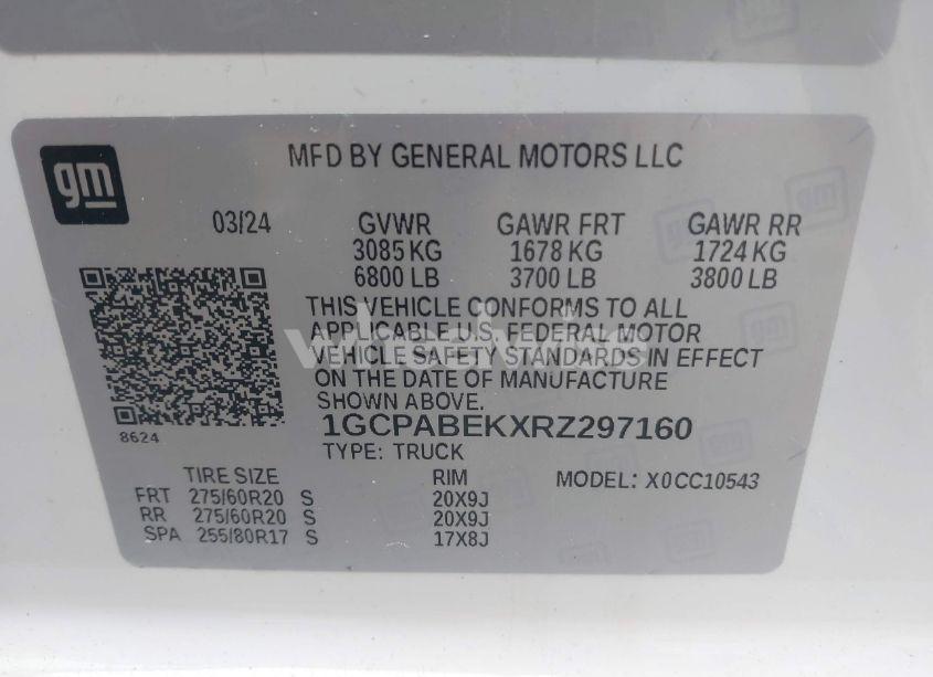 Photo 9 of 2024 Chevrolet Silverado 1500 2WD SHORT BED CUSTOM (VIN 1GCPABEKXRZ297160)