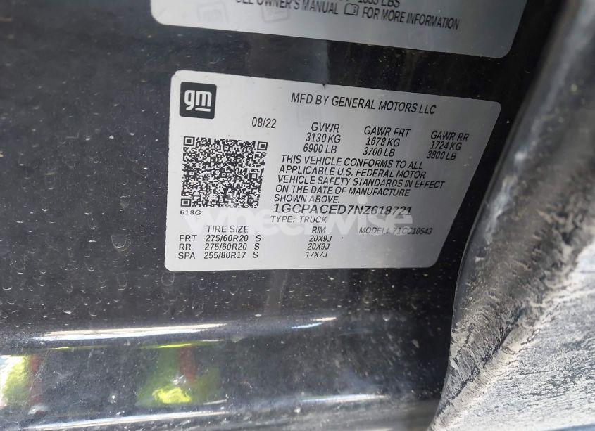 Photo 9 of 2022 Chevrolet Silverado 1500 2WD SHORT BED LT (VIN 1GCPACED7NZ618721)