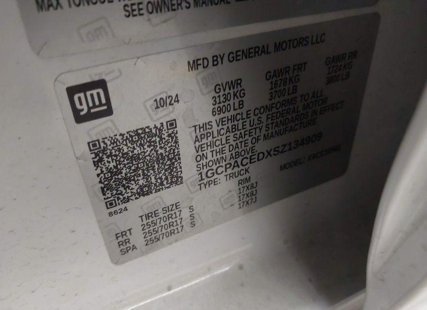 Photo 9 of 2025 Chevrolet Silverado 1500 2WD SHORT BED LT (VIN 1GCPACEDXSZ134909)