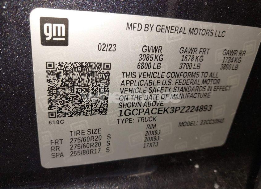 Photo 9 of 2023 Chevrolet Silverado 1500 2WD SHORT BED LT (VIN 1GCPACEK3PZ224893)