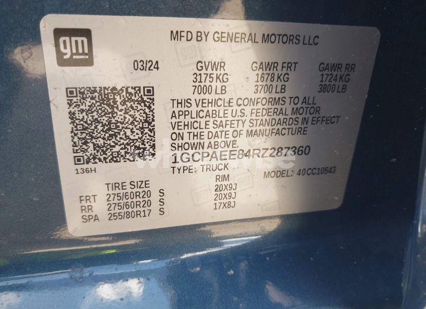 Photo 9 of 2024 Chevrolet Silverado 1500 2WD SHORT BED LTZ (VIN 1GCPAEE84RZ287360)