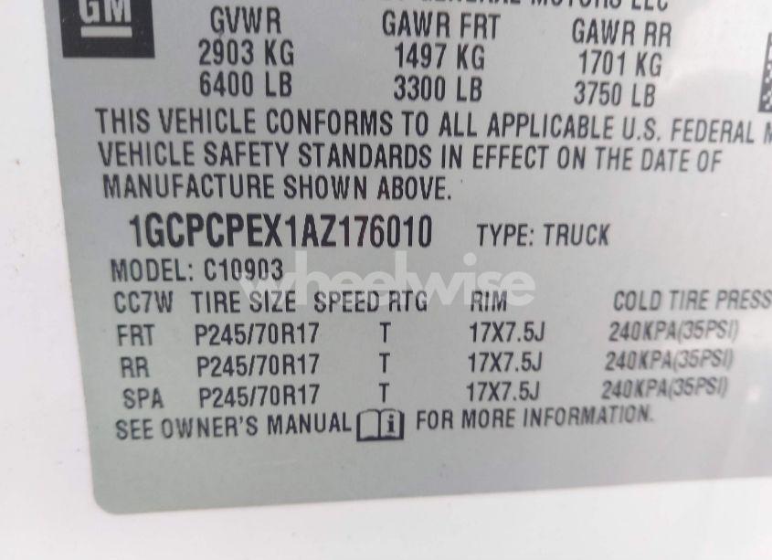 Photo 9 of 2010 Chevrolet Silverado 1500 WORK TRUCK (VIN 1GCPCPEX1AZ176010)
