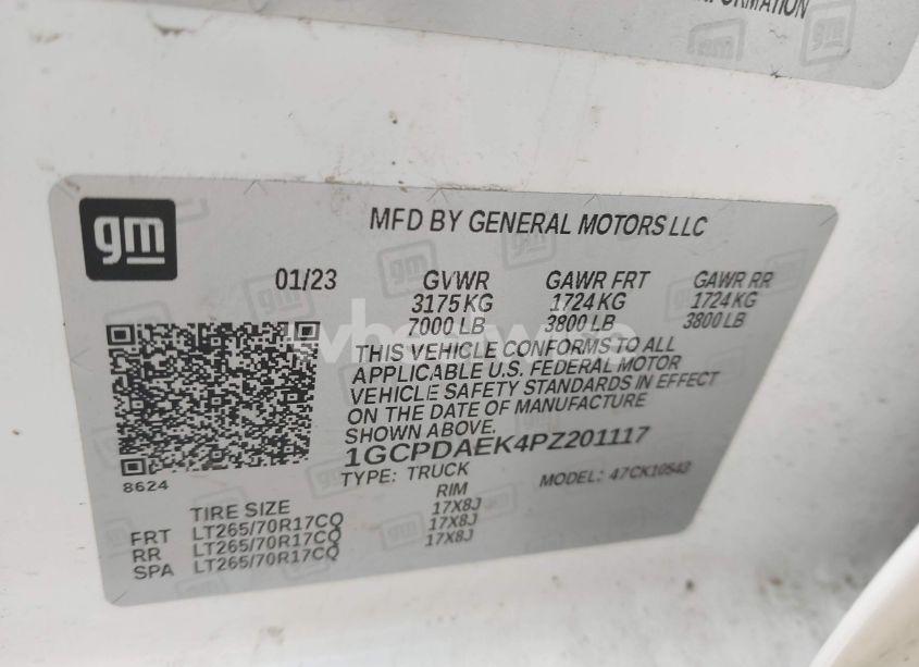 Photo 9 of 2023 Chevrolet Silverado 1500 4WD SHORT BED WT (VIN 1GCPDAEK4PZ201117)