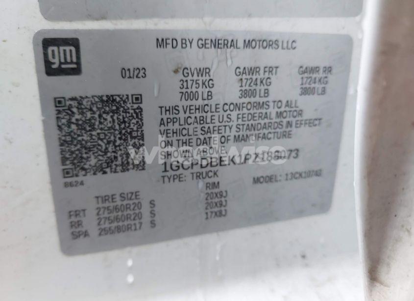 Photo 9 of 2023 Chevrolet Silverado 1500 4WD STANDARD BED CUSTOM (VIN 1GCPDBEK1PZ188073)