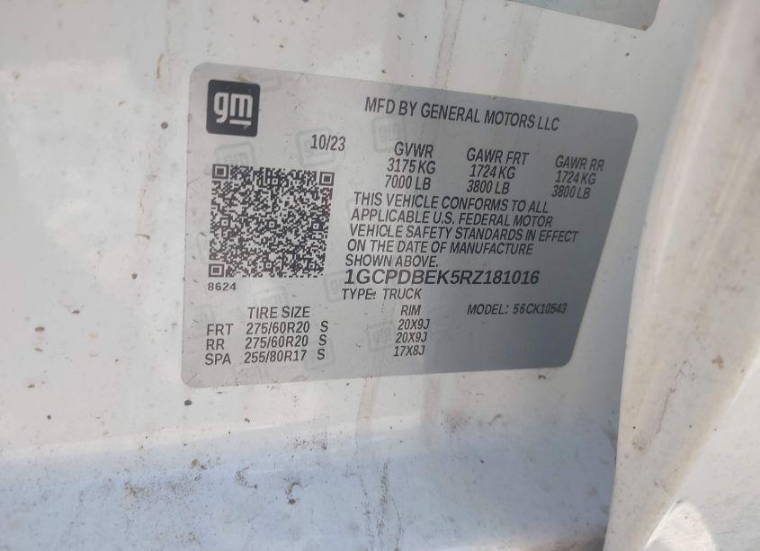 Photo 9 of 2024 Chevrolet Silverado 1500 (VIN 1GCPDBEK5RZ181016)