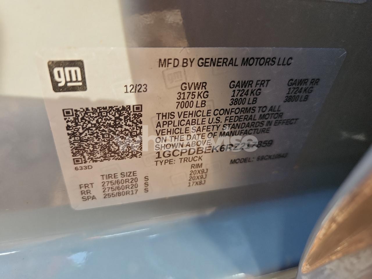 Photo 13 of 2024 CHEVROLET SILVERADO K1500 CUSTOM (VIN 1GCPDBEK6RZ217859)