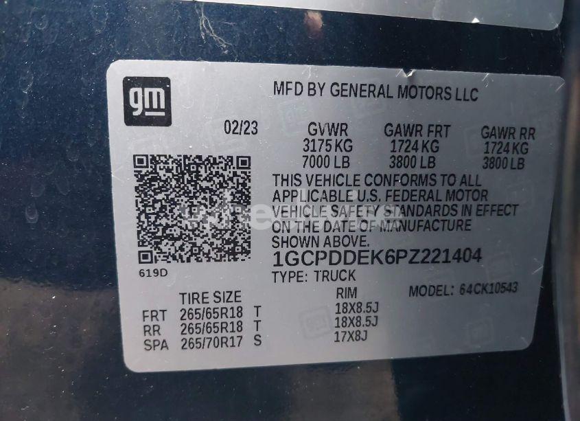 Photo 9 of 2023 Chevrolet Silverado 1500 4WD STANDARD BED LT (VIN 1GCPDDEK6PZ221404)