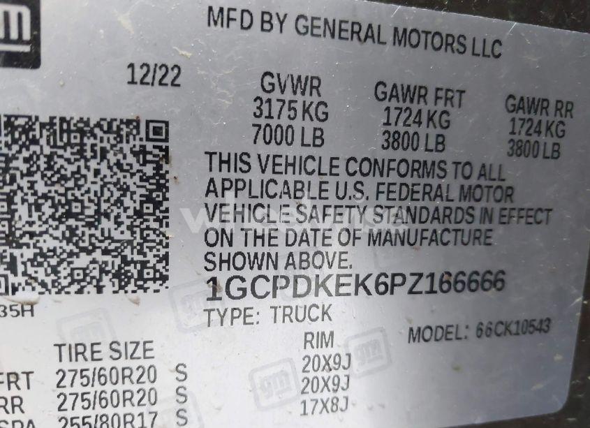 Photo 9 of 2023 Chevrolet Silverado 1500 4WD SHORT BED LT WITH 2FL (VIN 1GCPDKEK6PZ166666)