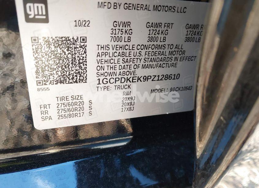 Photo 9 of 2023 Chevrolet Silverado 1500 4WD SHORT BED LT WITH 2FL (VIN 1GCPDKEK9PZ128610)