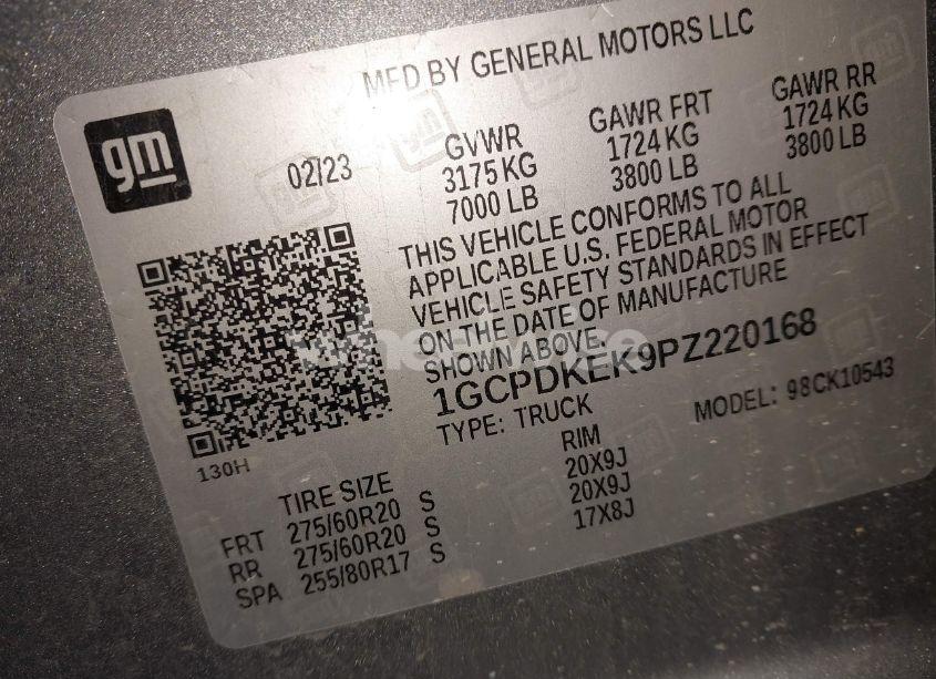 Photo 9 of 2023 Chevrolet Silverado 1500 4WD SHORT BED LT WITH 2FL (VIN 1GCPDKEK9PZ220168)