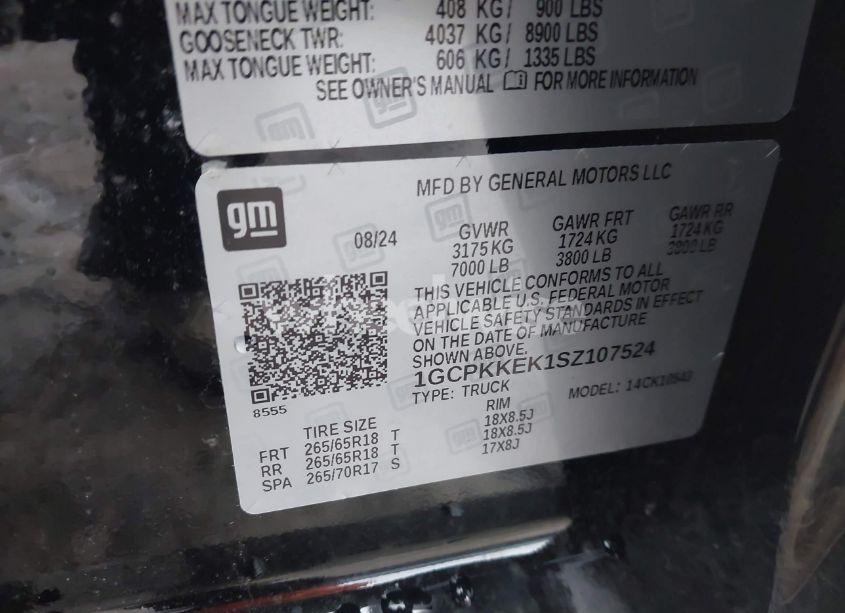 Photo 9 of 2025 Chevrolet Silverado 1500 4WD SHORT BED LT WITH 2FL (VIN 1GCPKKEK1SZ107524)