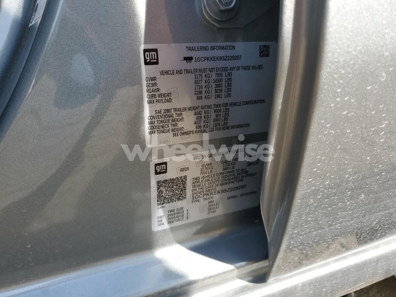 Photo 12 of 2025 CHEVROLET SILVERADO K1500 LT-L N/A (VIN 1GCPKKEK9SZ229287)