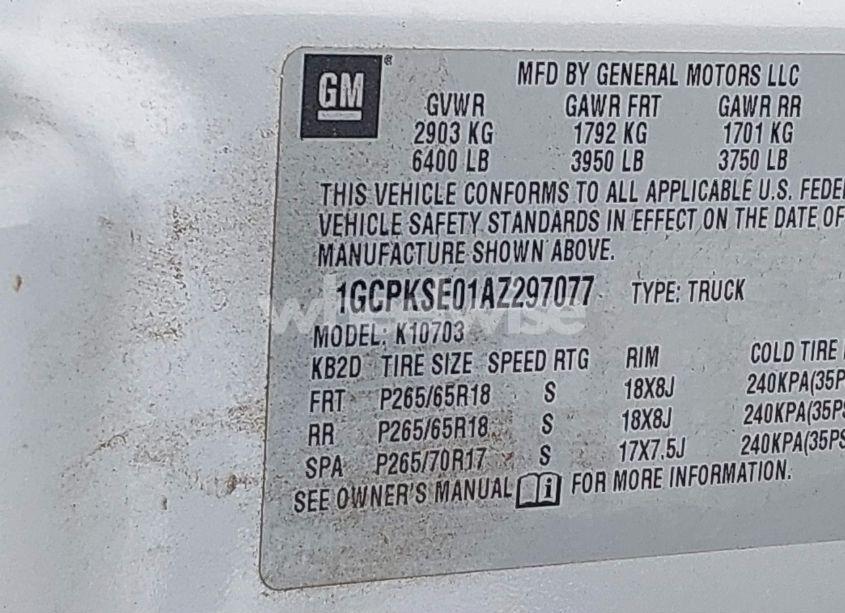 Photo 9 of 2010 Chevrolet Silverado 1500 LT (VIN 1GCPKSE01AZ297077)