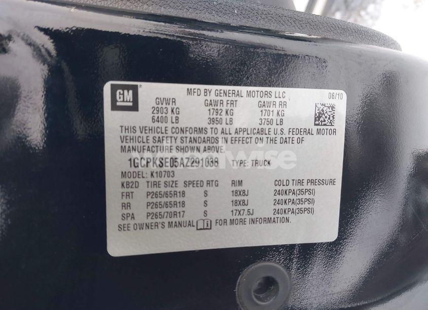 Photo 9 of 2010 Chevrolet Silverado 1500 LT (VIN 1GCPKSE05AZ291038)