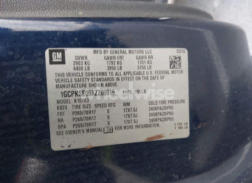 Photo 9 of 2010 Chevrolet Silverado 1500 LT (VIN 1GCPKSE06AZ209916)
