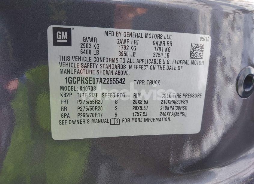 Photo 9 of 2010 Chevrolet Silverado 1500 LT (VIN 1GCPKSE07AZ265542)