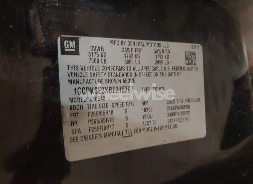 Photo 9 of 2011 Chevrolet Silverado 1500 LT (VIN 1GCPKSE3XBF216297)