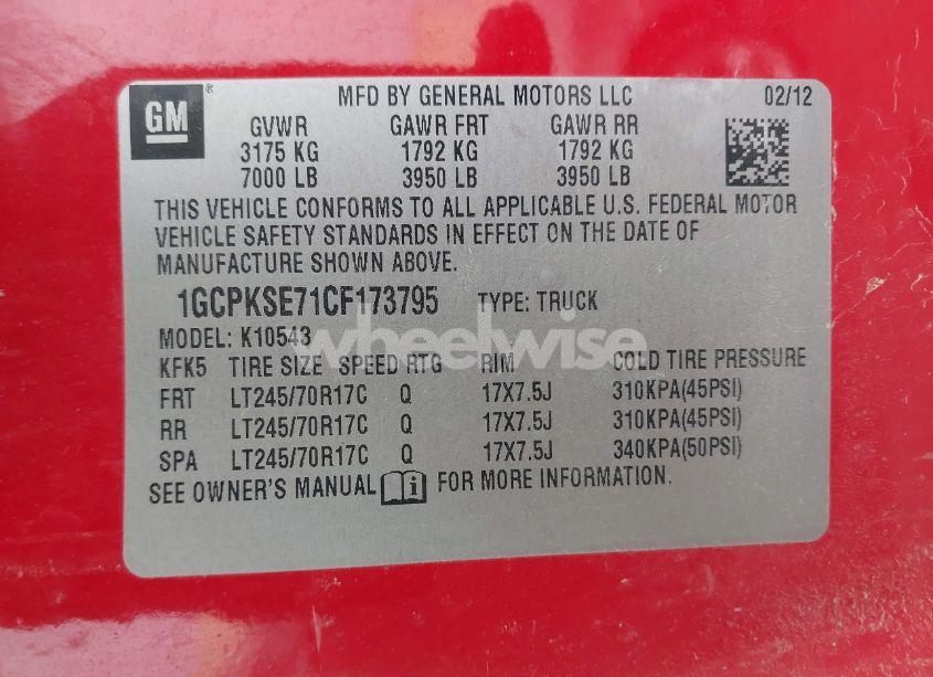 Photo 9 of 2012 Chevrolet Silverado 1500 LT (VIN 1GCPKSE71CF173795)