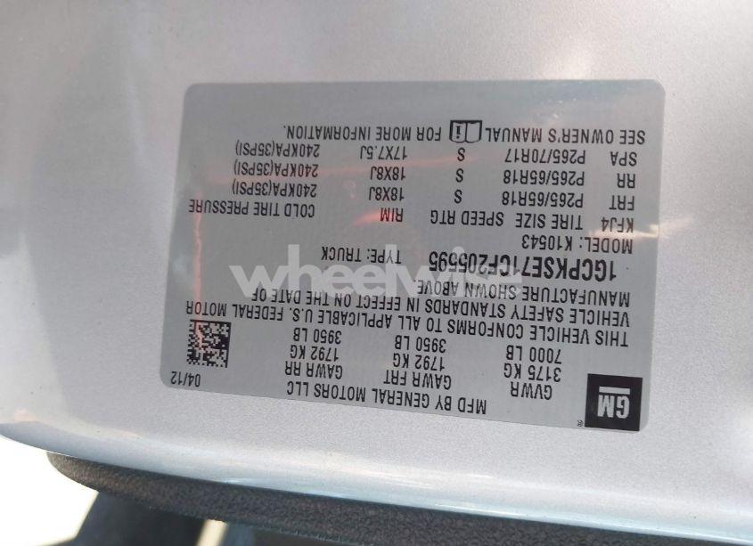 Photo 9 of 2012 Chevrolet Silverado 1500 LT (VIN 1GCPKSE71CF205595)