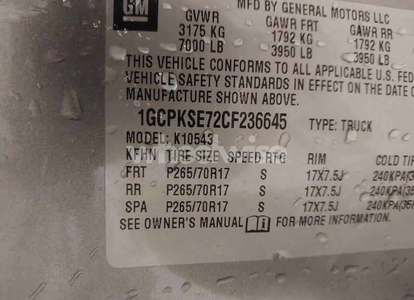 Photo 9 of 2012 Chevrolet Silverado 1500 LT (VIN 1GCPKSE72CF236645)