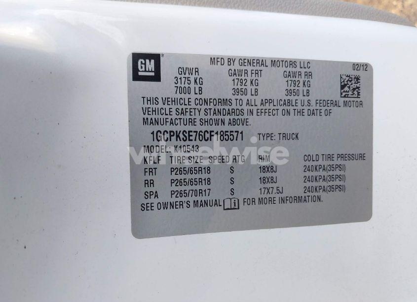 Photo 9 of 2012 Chevrolet Silverado 1500 LT (VIN 1GCPKSE76CF185571)