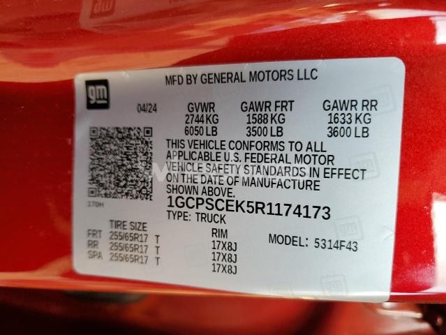 Photo 4 of 2024 CHEVROLET COLORADO LT (VIN 1GCPSCEK5R1174173)