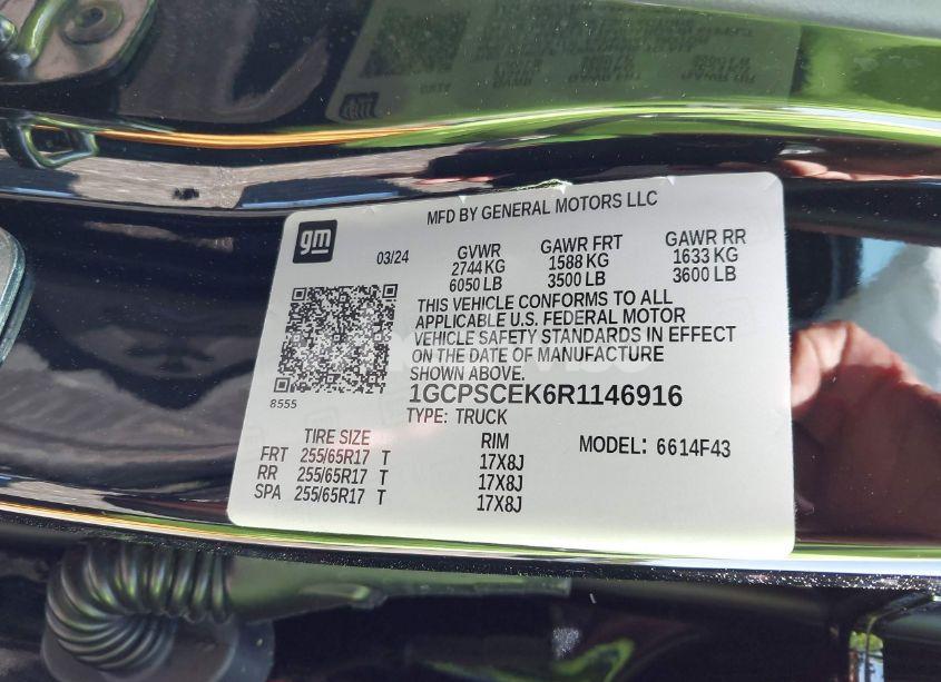 Photo 9 of 2024 Chevrolet Colorado 2WD LT (VIN 1GCPSCEK6R1146916)