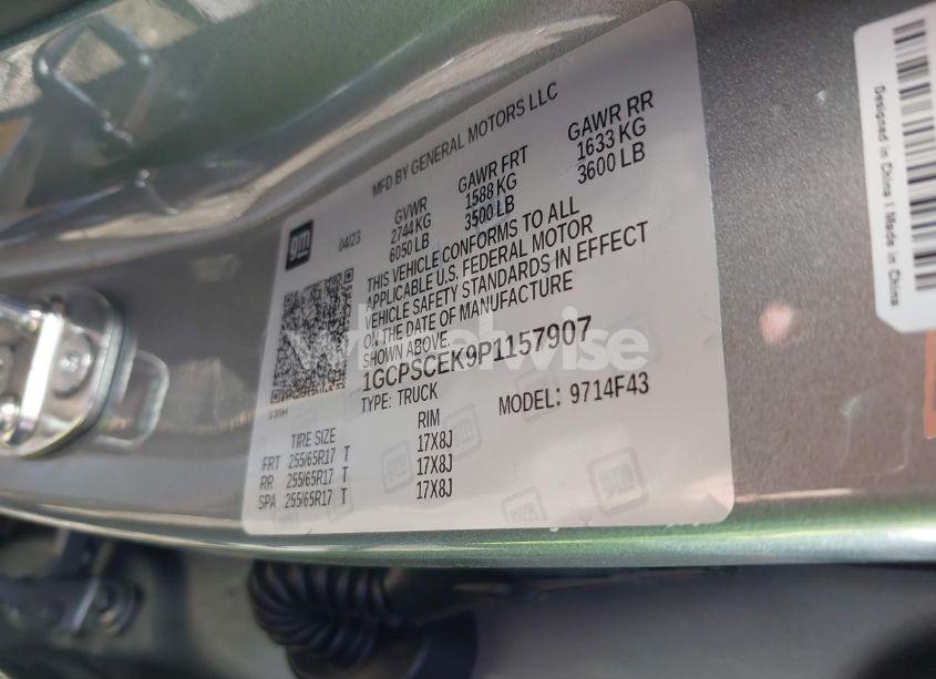 Photo 9 of 2023 Chevrolet Colorado 2WD SHORT BOX LT (VIN 1GCPSCEK9P1157907)