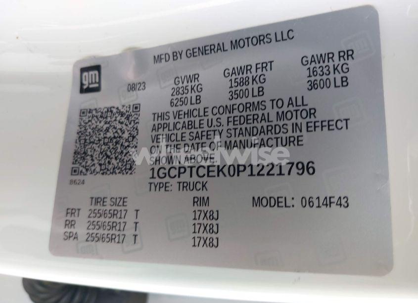 Photo 9 of 2023 Chevrolet Colorado 4WD SHORT BOX LT (VIN 1GCPTCEK0P1221796)