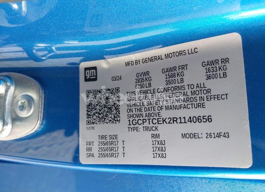 Photo 9 of 2024 Chevrolet Colorado 4WD LT (VIN 1GCPTCEK2R1140656)