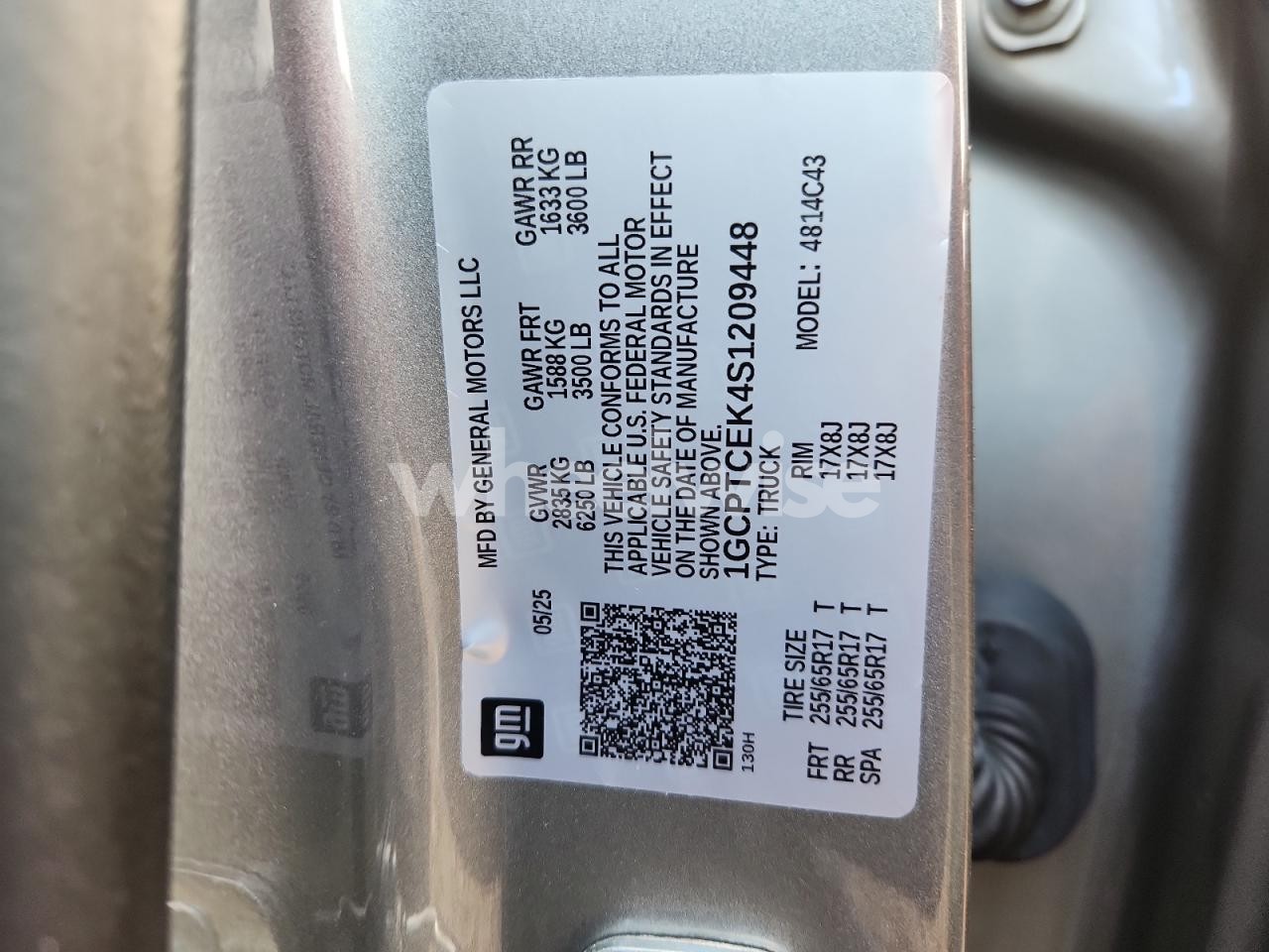 Photo 12 of 2025 CHEVROLET COLORADO LT (VIN 1GCPTCEK4S1209448)