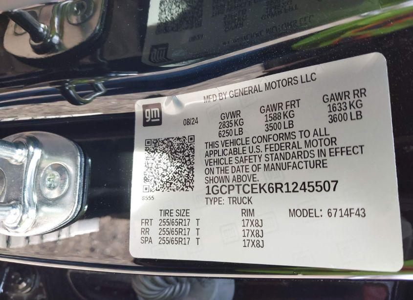 Photo 9 of 2024 Chevrolet Colorado 4WD LT (VIN 1GCPTCEK6R1245507)