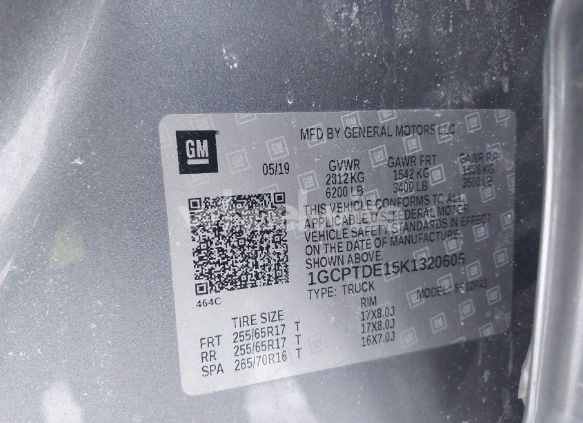 Photo 9 of 2019 Chevrolet Colorado Z71 (VIN 1GCPTDE15K1320605)