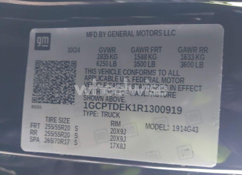 Photo 9 of 2024 Chevrolet Colorado 4WD Z71 (VIN 1GCPTDEK1R1300919)