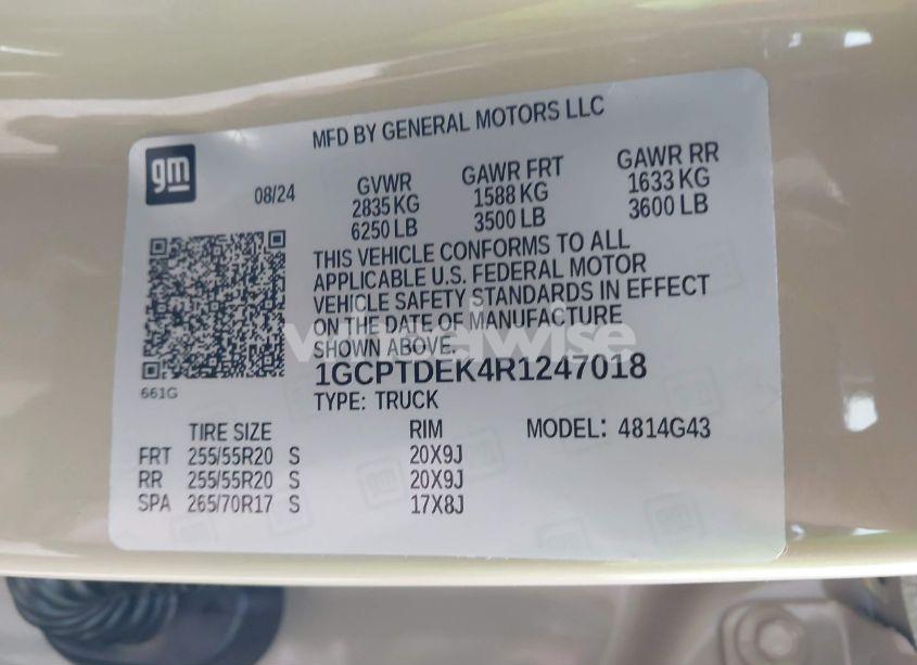 Photo 9 of 2024 Chevrolet Colorado 4WD Z71 (VIN 1GCPTDEK4R1247018)