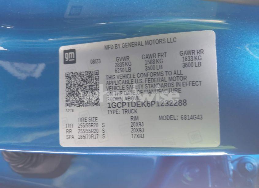 Photo 9 of 2023 Chevrolet Colorado 4WD SHORT BOX Z71 (VIN 1GCPTDEK6P1232288)