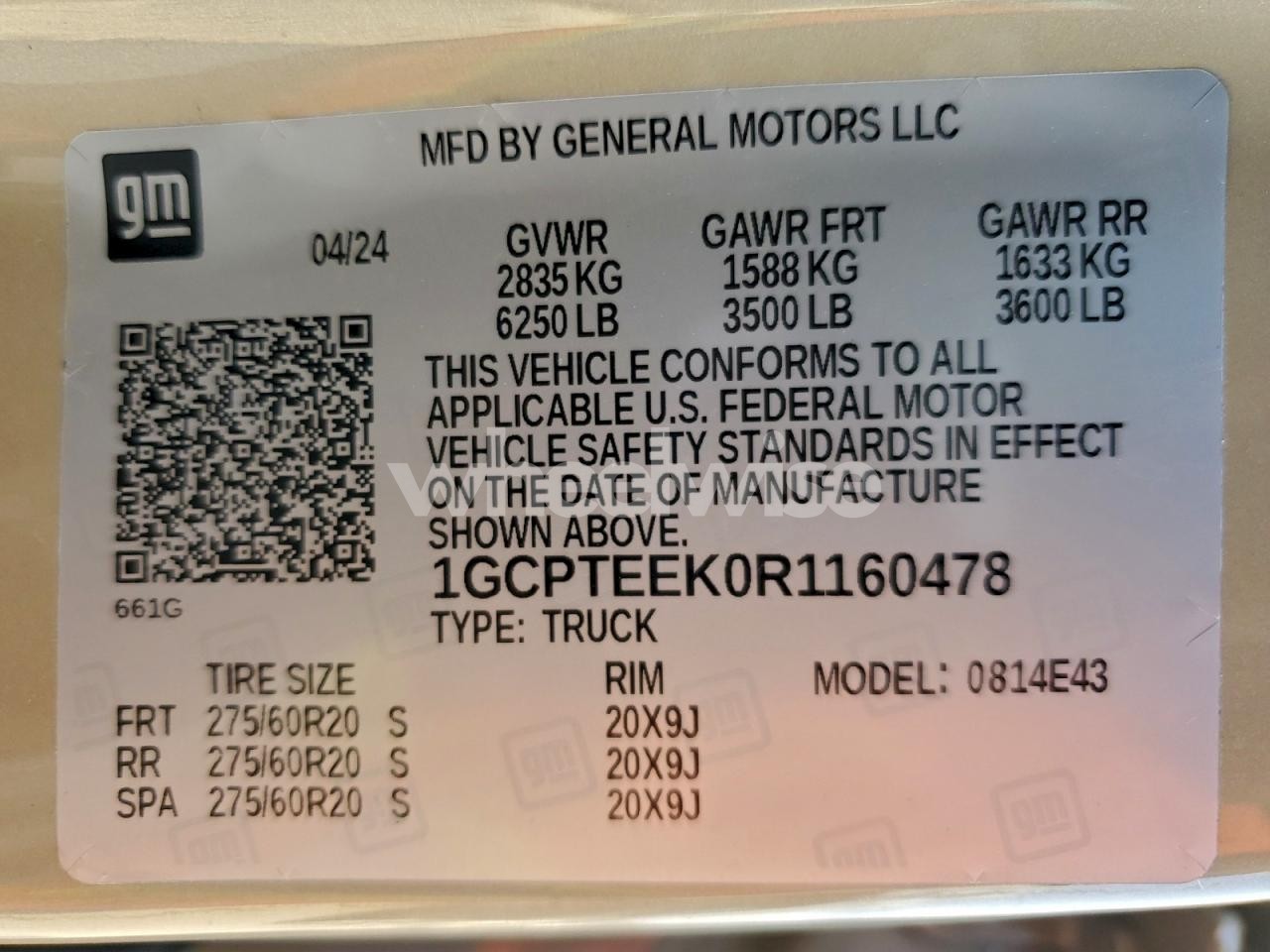 Photo 12 of 2024 CHEVROLET COLORADO TRAIL BOSS (VIN 1GCPTEEK0R1160478)