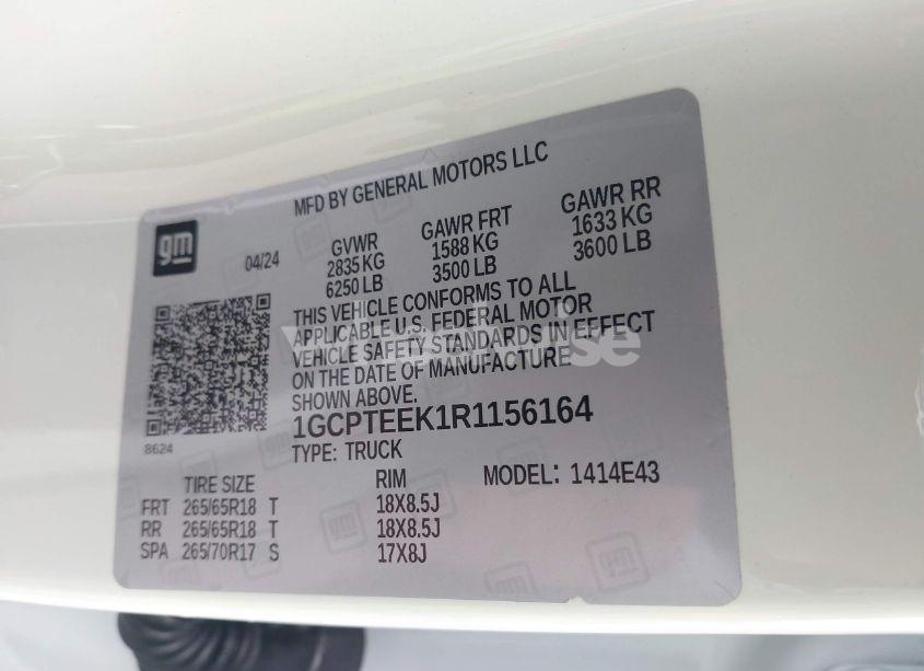 Photo 9 of 2024 Chevrolet Colorado 4WD TRAIL BOSS (VIN 1GCPTEEK1R1156164)